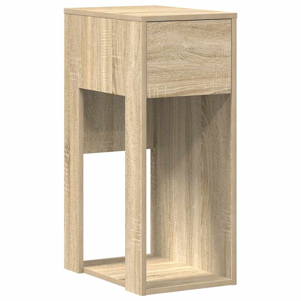 Support de tour d'ordinateur et tiroir chêne sonoma 30x44x74 cm