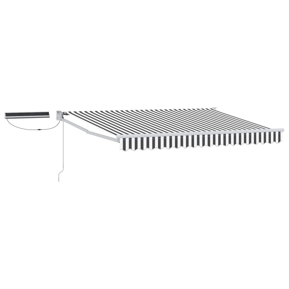 Auvent rétractable électrique anthracite et blanc 3 x 2,5 m