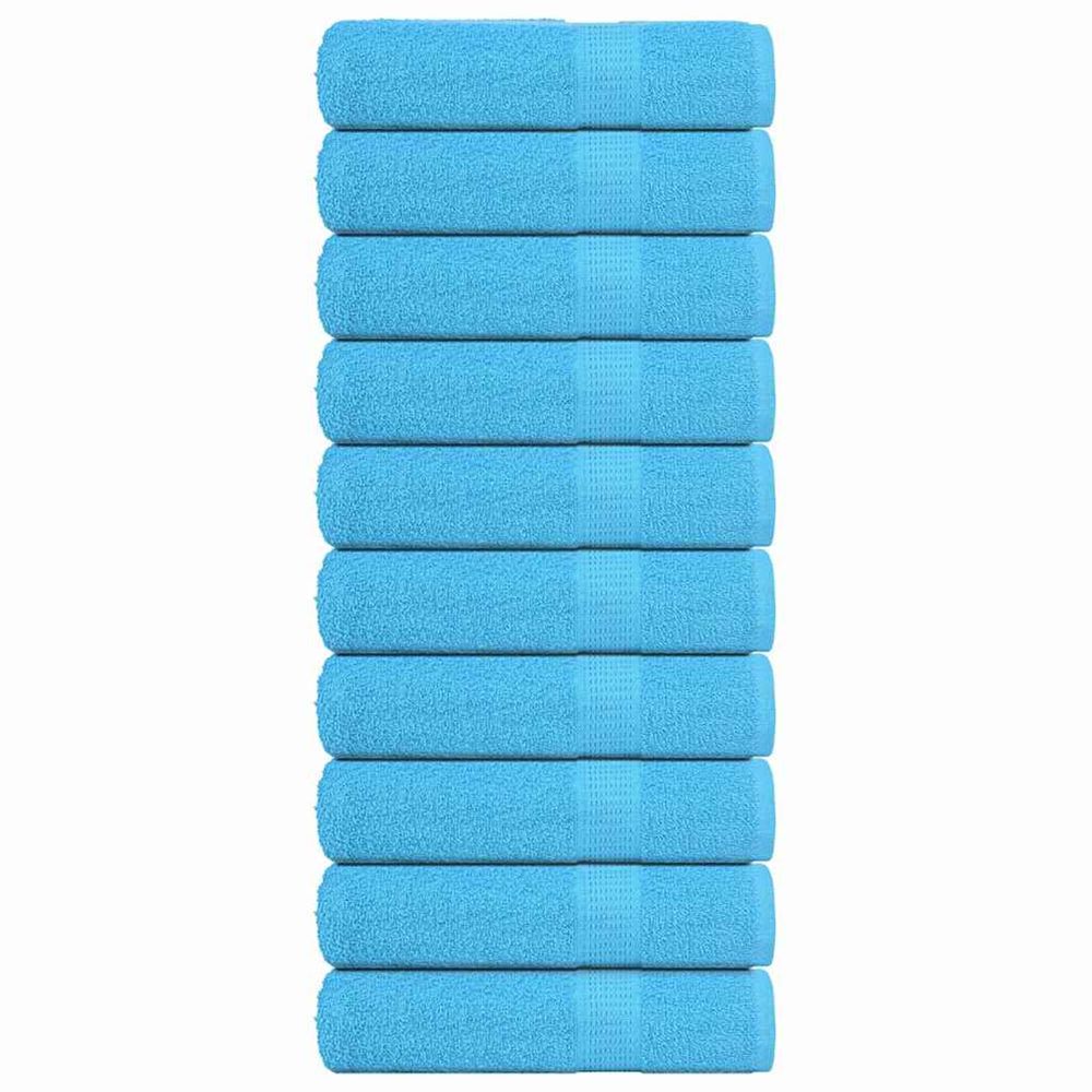 Serviettes de bain frogn 10pcs turquoise 100x150cm 360 g/m²