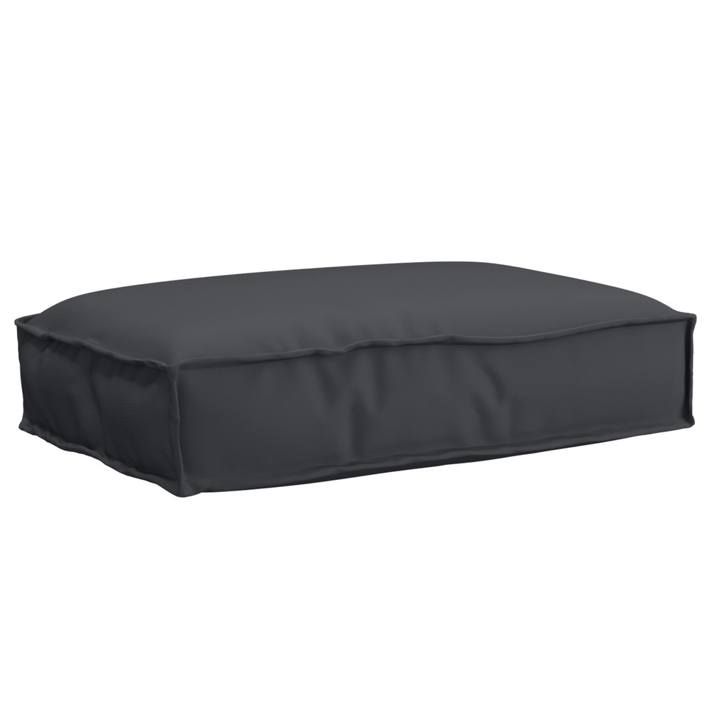Coussin pallet pour siège noir 60x40x8 cm en tissu oxford