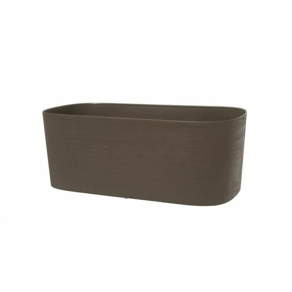 Jardinière avec réserve d'eau taupe 50 x 17 cm 100% recyclable - surface structurée