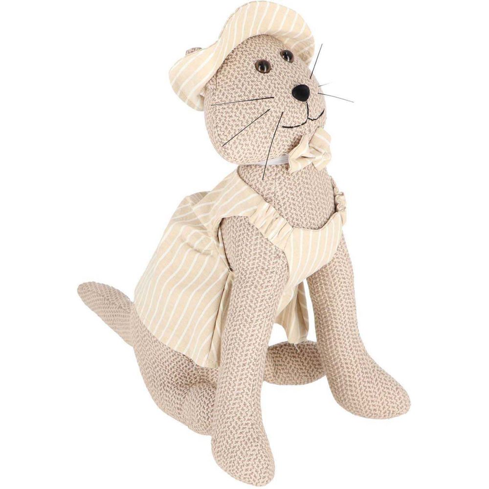 Cale-porte en tissu animal habillé chat