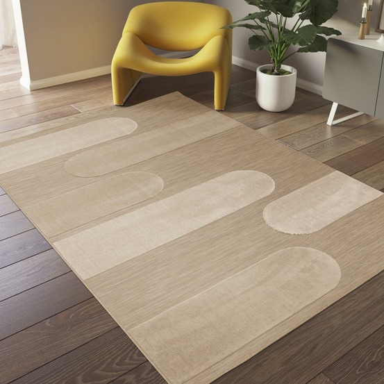 Tapis extérieur 120x170 tissé kilim beige lumiere 4