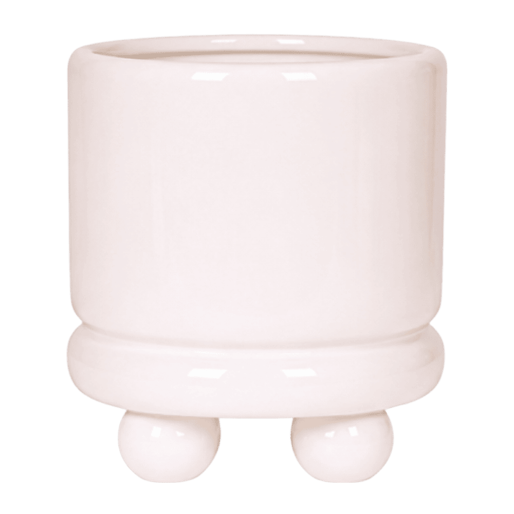Cache-pot dotty blanc - ø12 cm x h14 cm