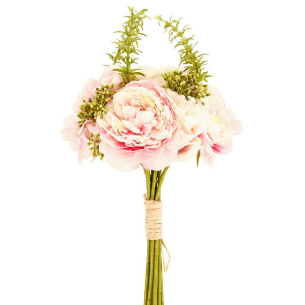 Bouquet de fleurs celia 35cm rose