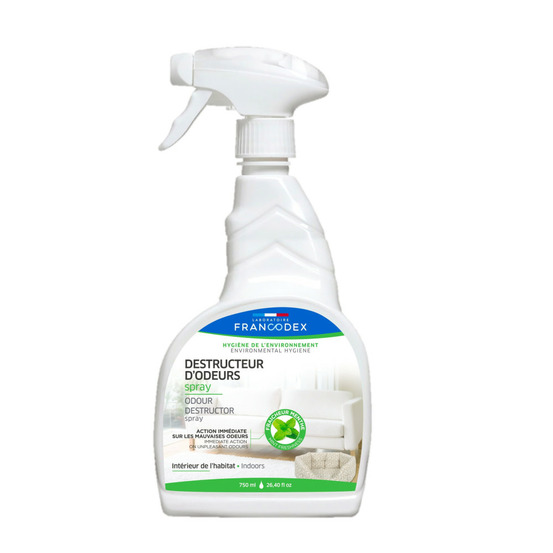 Destructeur d'odeur spray 750 ml fraicheur menthe pour l'habitat