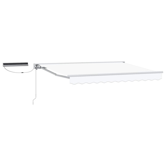 Auvent rétractable électrique blanc 3,5 x 2 m