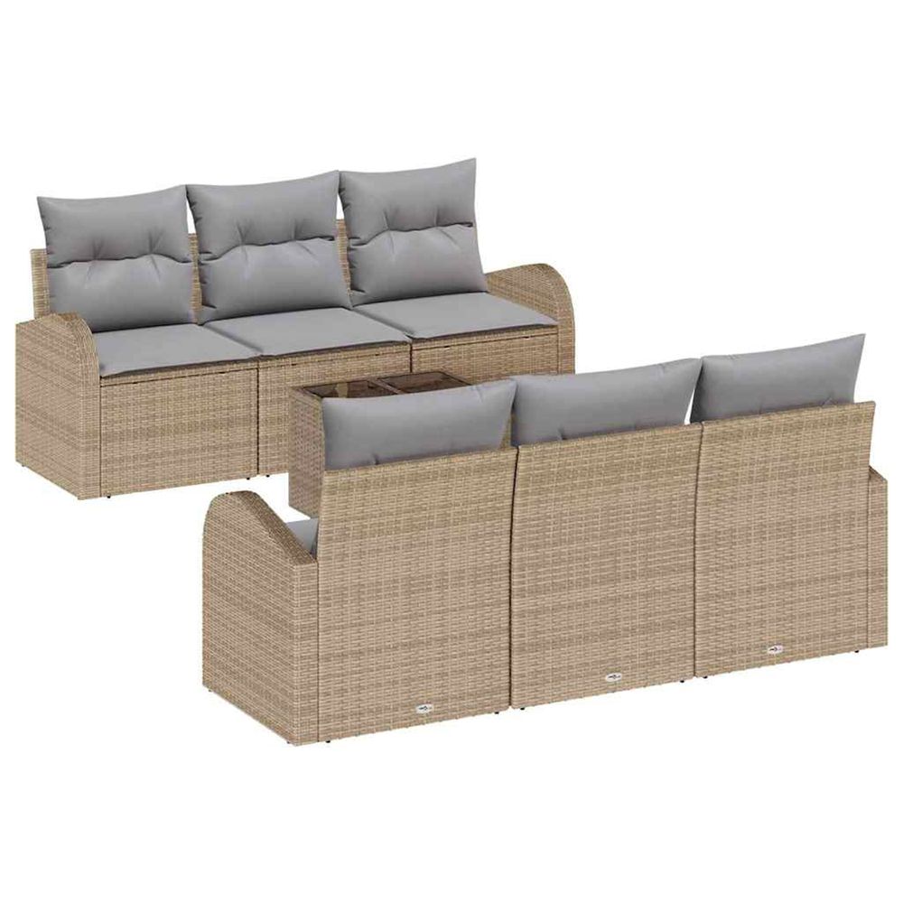 Ensemble de canapé de jardin 7 pc 6-nombre de places