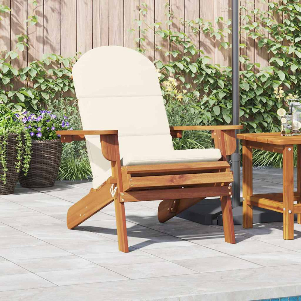 AXI Carmen Chaise Adirondack, Transat Bois, Beige Or - 90 X 78 X 93 Cm 14 Kg Pour Jardin 1 Personne Fauteuil Exterieur A Dossier Haut 92091900