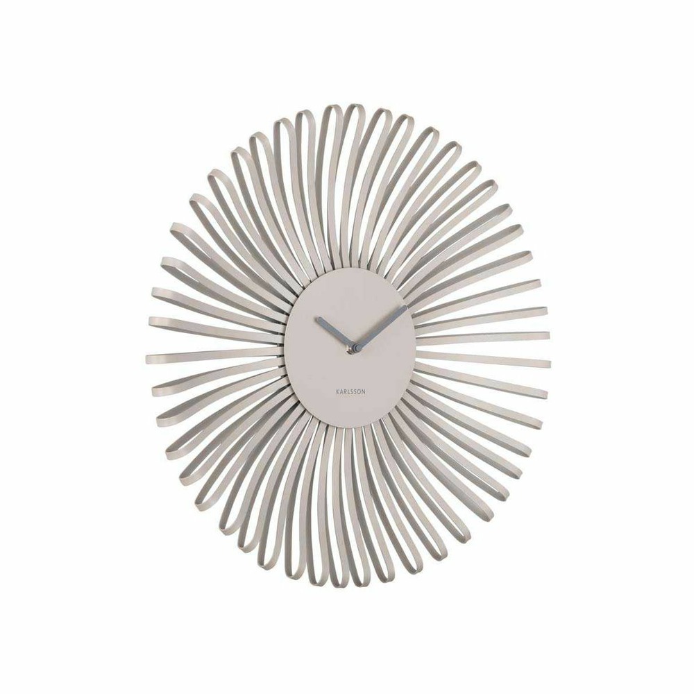 Horloge murale en métal polo gris