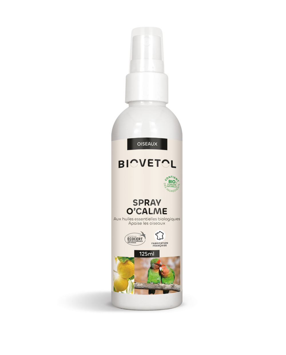Spray d'ambiance apaisant - bio certifié ecocert - oiseaux - 125ml