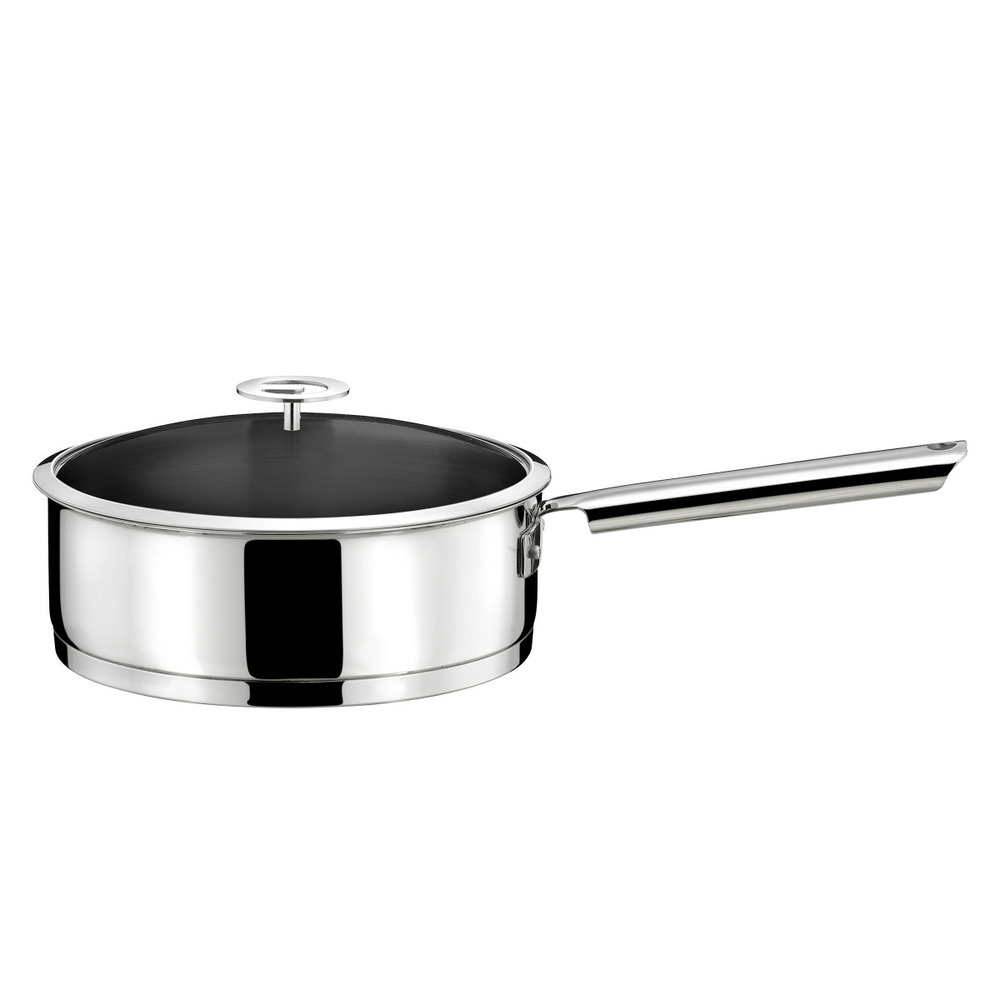 Elysée - sauteuse 24cm inox revêtu avec couvercle universel