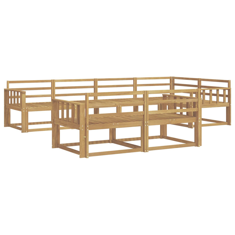 Ensemble de canapés d'extérieur 8 pcs blanc 327 x 168,5 x 73 cm