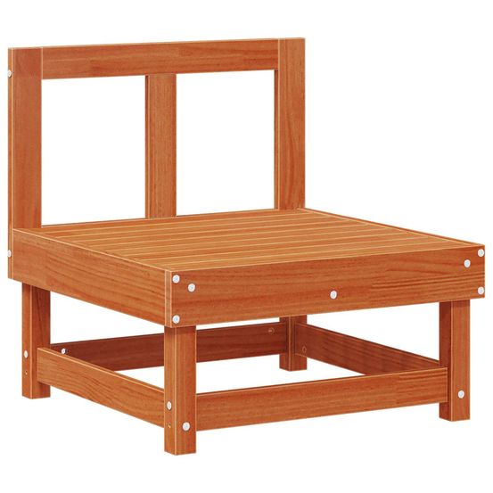 Sofa de jardin milieu pin massif brun ciré