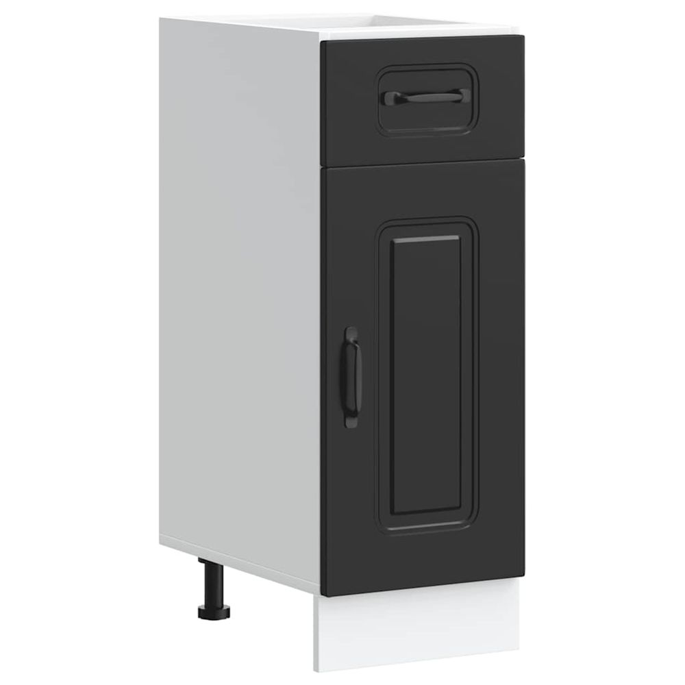 Armoire de cuisine kalmar noir bois d'ingénierie