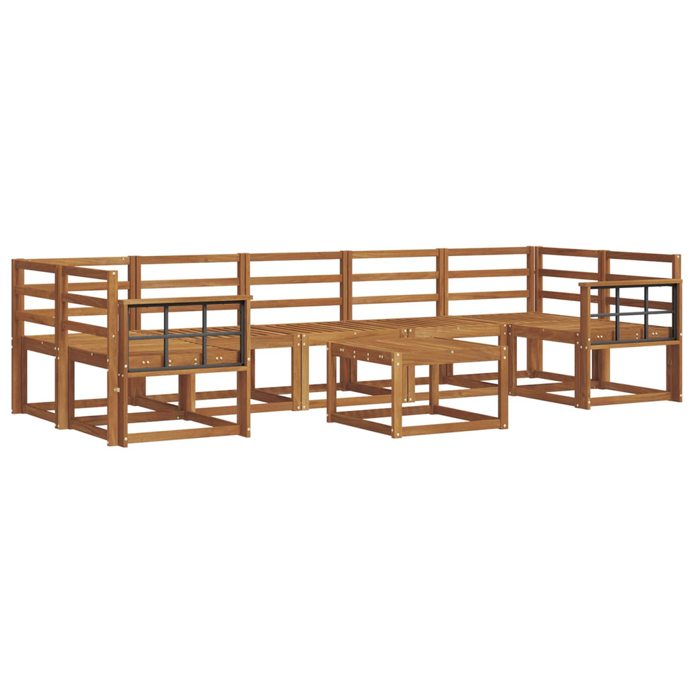 Ensemble de canapés d'extérieur 8 pcs naturel