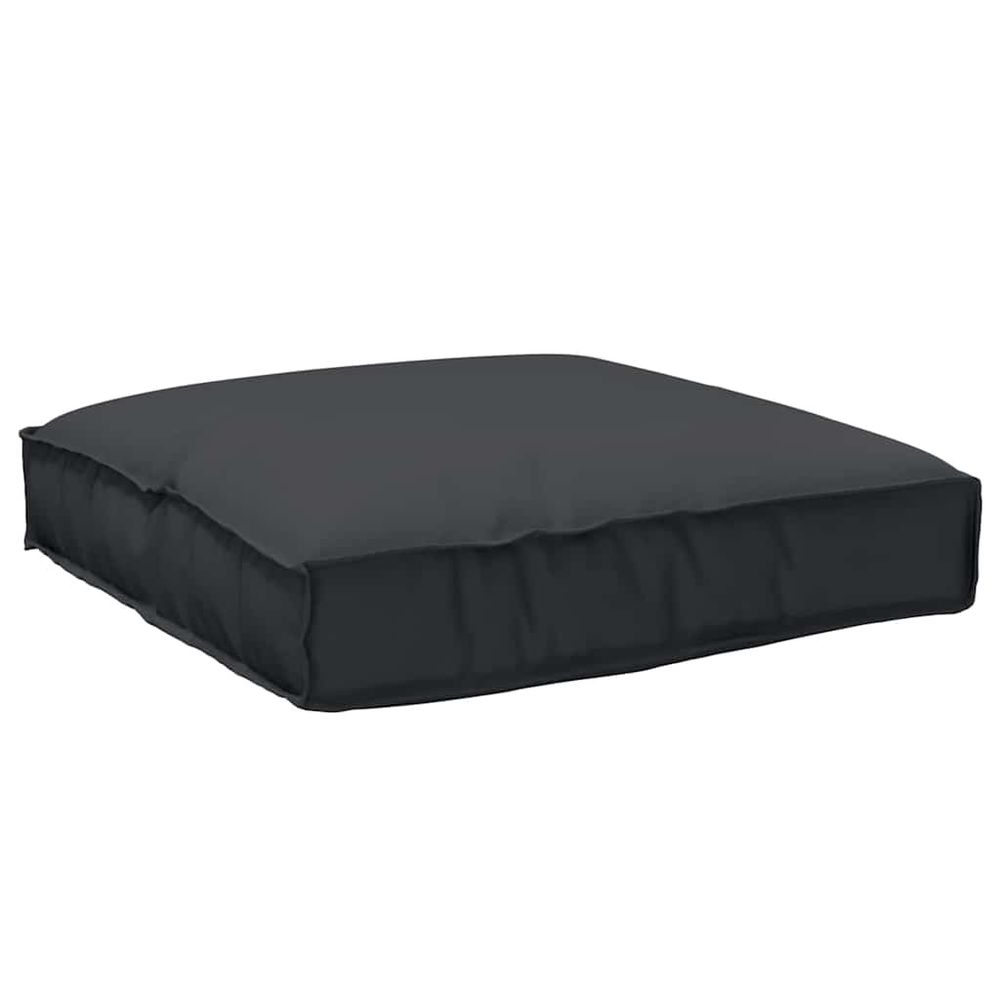 Coussin tissu oxford noir 80 x 80 x 12 cm