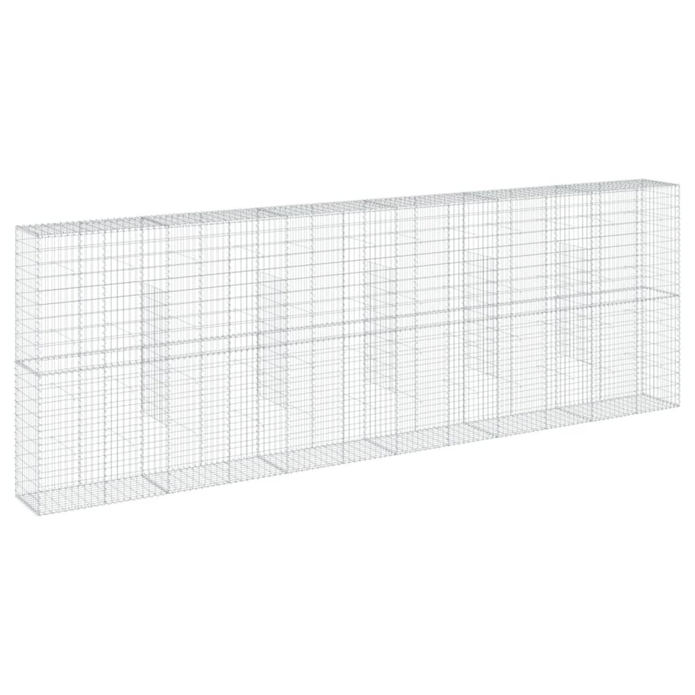 Panier gabion avec couvercle 600x50x200 cm fer galvanisé