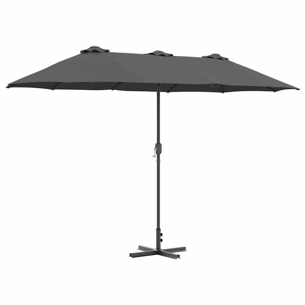 Parasol de jardin 370 x 197 x 239 cm polyester et aluminium