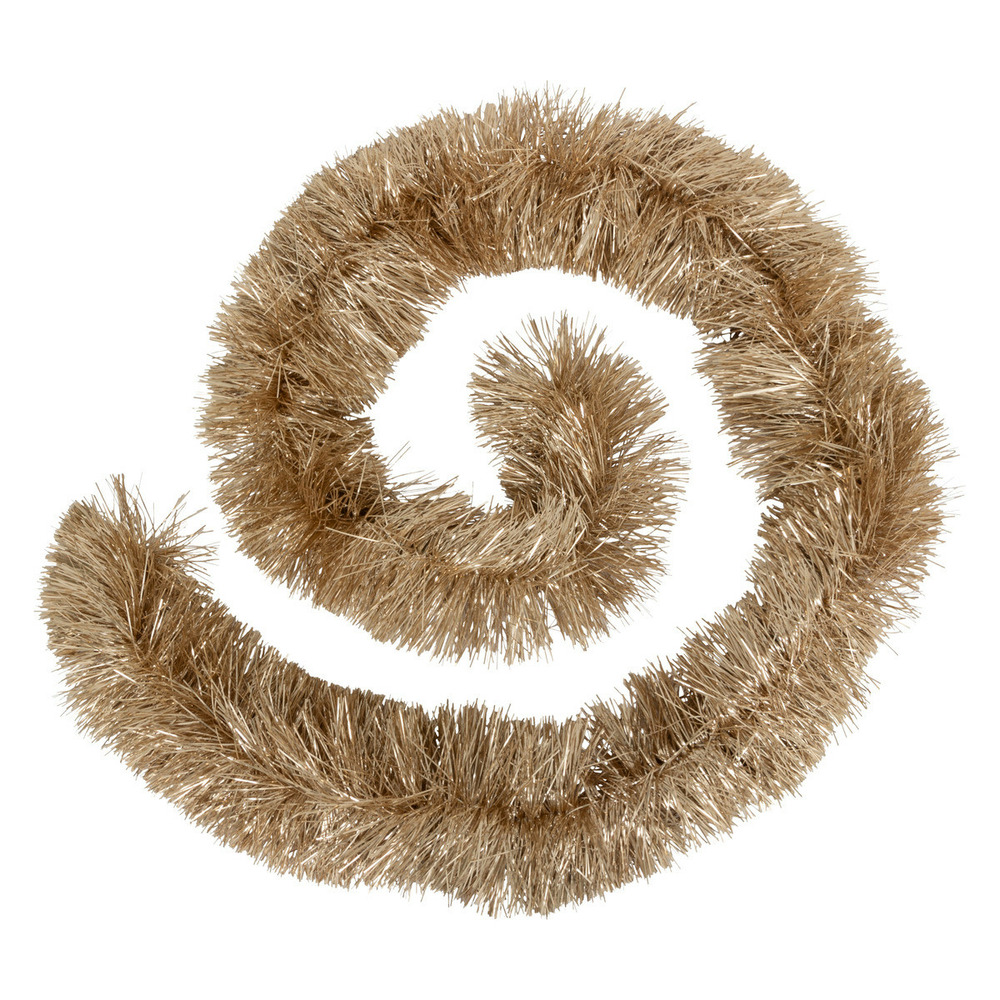 Guirlande de noël boa large 15 cm beige nude longueur 2 mètres