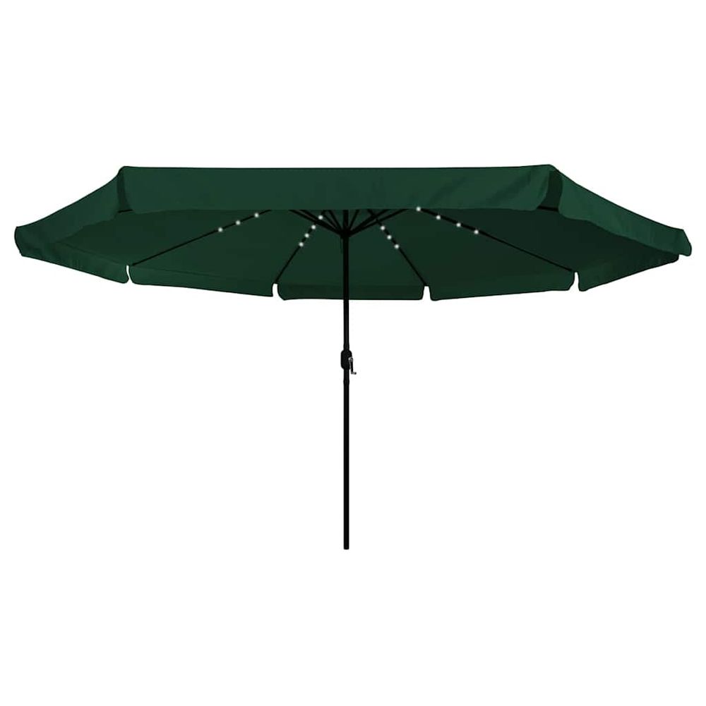 Parasol de jardin 395 x 395 x 245 cm polyester rond vert