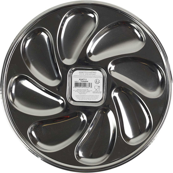 Assiette de présentation pour 8 huitres unitaire