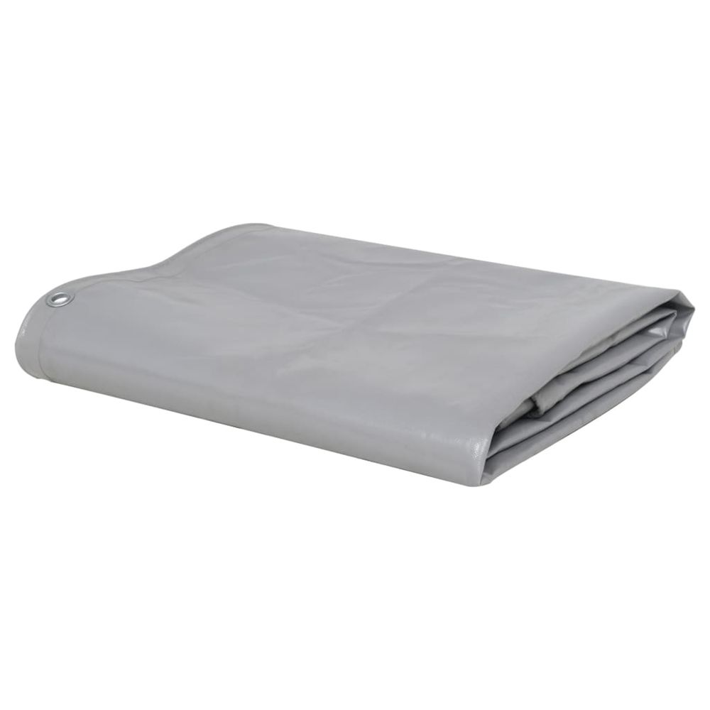 Tarps gris 4 x 7 m toile avec revêtement en pvc