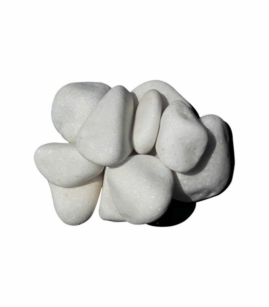 Galet marbre blanc pur big bag 500 kg calibre 24-40 mm racine f-pai047-24-40/bb500