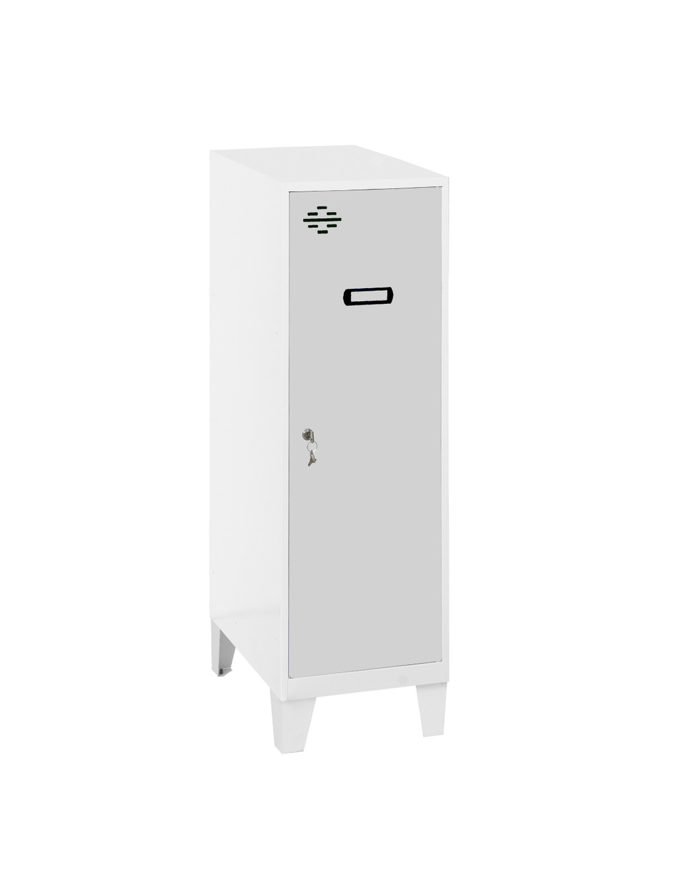 Casier-armoire simonlocker dism.mini + ban. 915x300x500+pies b/g blanc/gris 1015x300x500 - simonrack