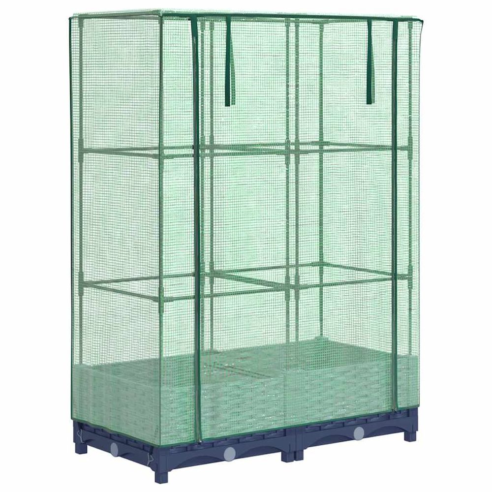 Jardinière surélevée avec housse aspect rotin 80x40x123 cm
