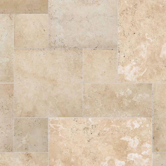 Carrelage travertin beige nuancé big opus x1,2 cm - intérieur et extérieur (paquet big opus soit 3,35 m²) - ro'ma nature