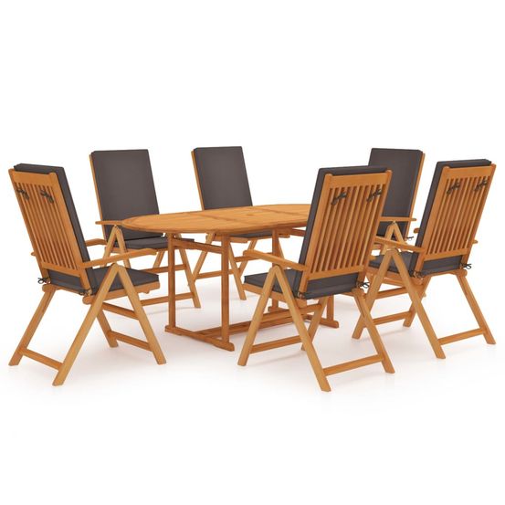 Salon de jardin 7 pcs avec coussins