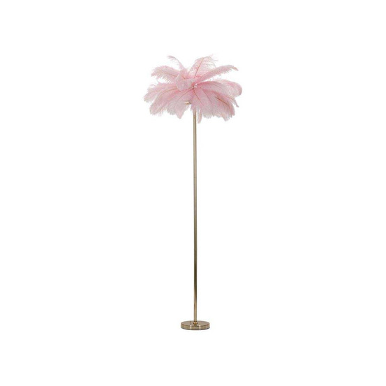 Lampadaire en métal et plastique palm 55 x 160 cm rose