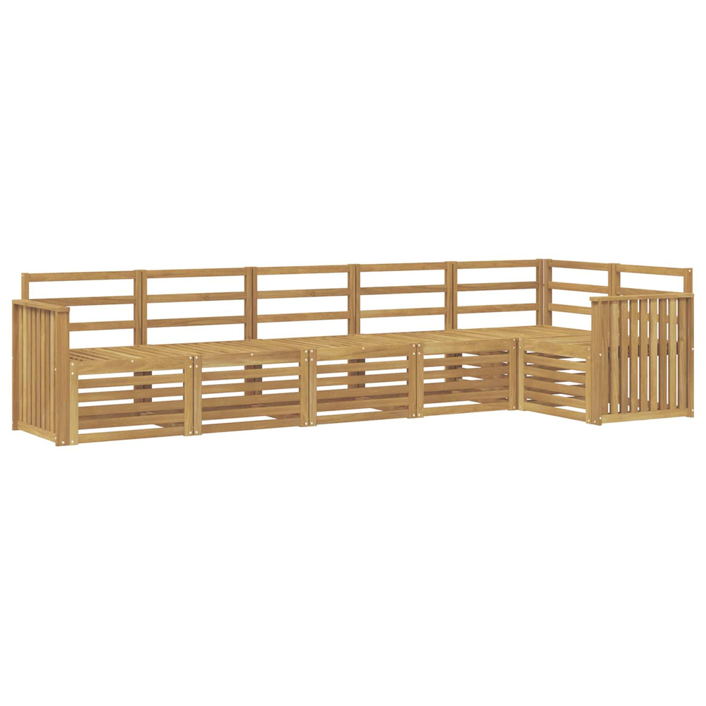 Ensemble de canapés d'extérieur 6 pcs blanc 306 x 128,5 x 73 cm