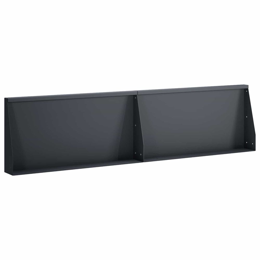 Mur de soutènement 2 pc 80 x 12 x 40 cm acier anthracite