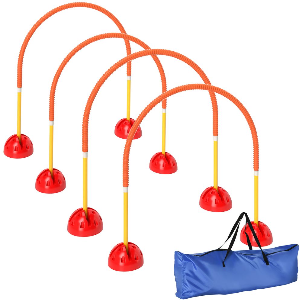Kit agilité chien plastique orange 4 portes réglables avec sac de transport - comfortxl outdoor living