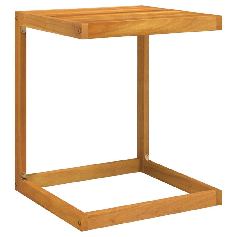 Table en forme de c 42x40x50 cm bois massif d'acacia