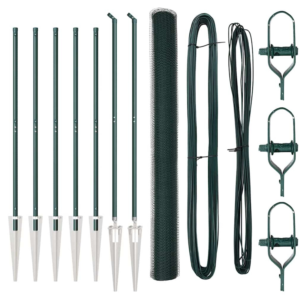 Poteau de clôture. Vert 10 x 1,6 m (maille de 13 mm)