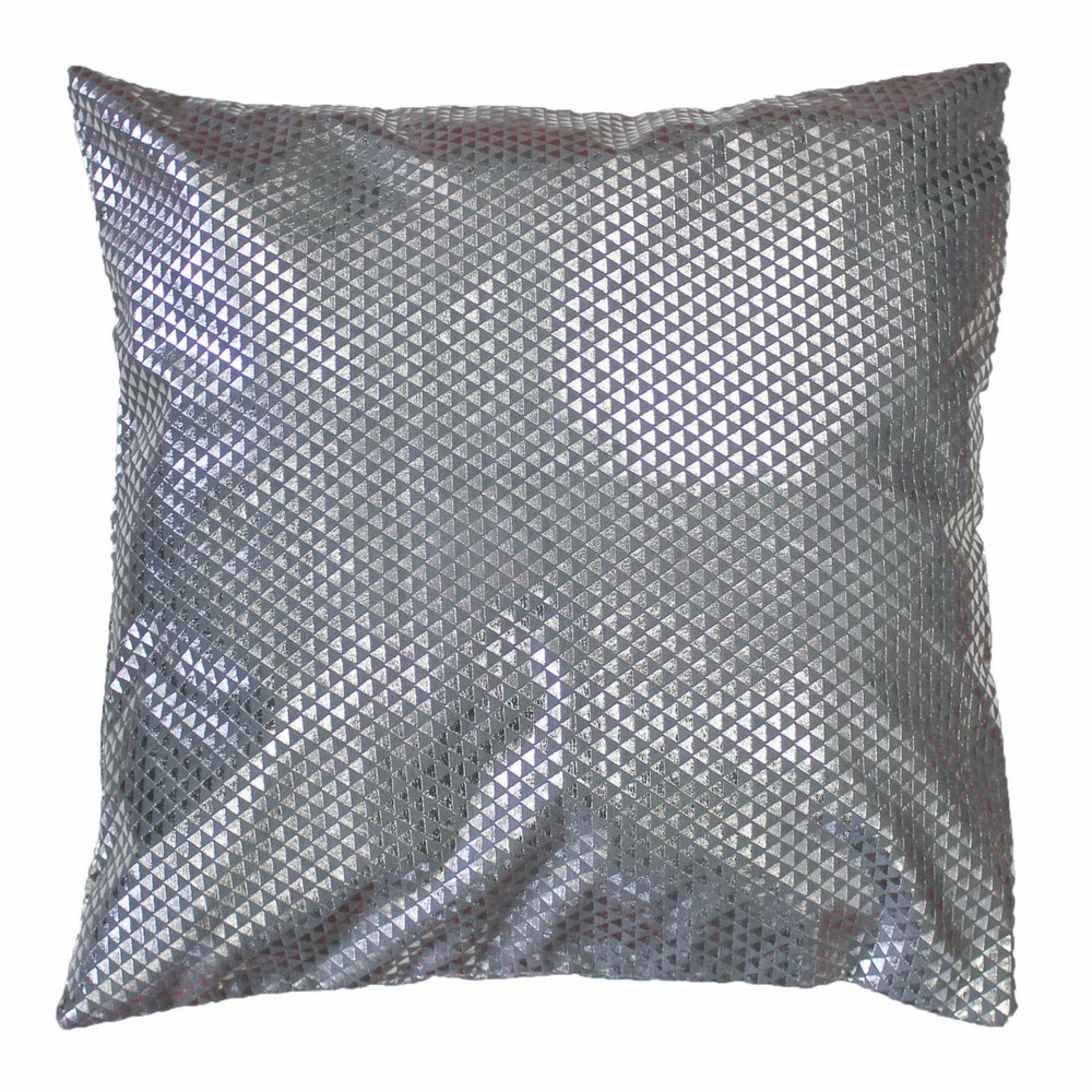 Housse de coussin suede argent c1060 gris 40 x 40 cm