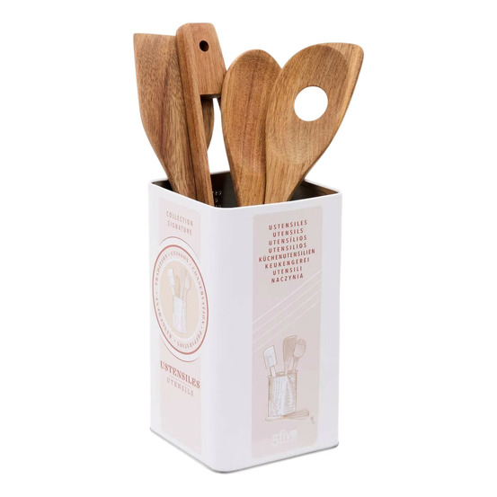 Lot de 4 ustensiles avec pot