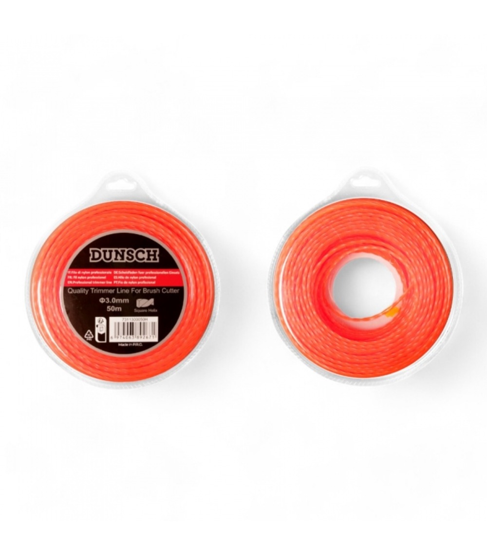 Fil hélicoïdal pour coupe-bordure 3,0mm 50m - dunsch 7311300050h