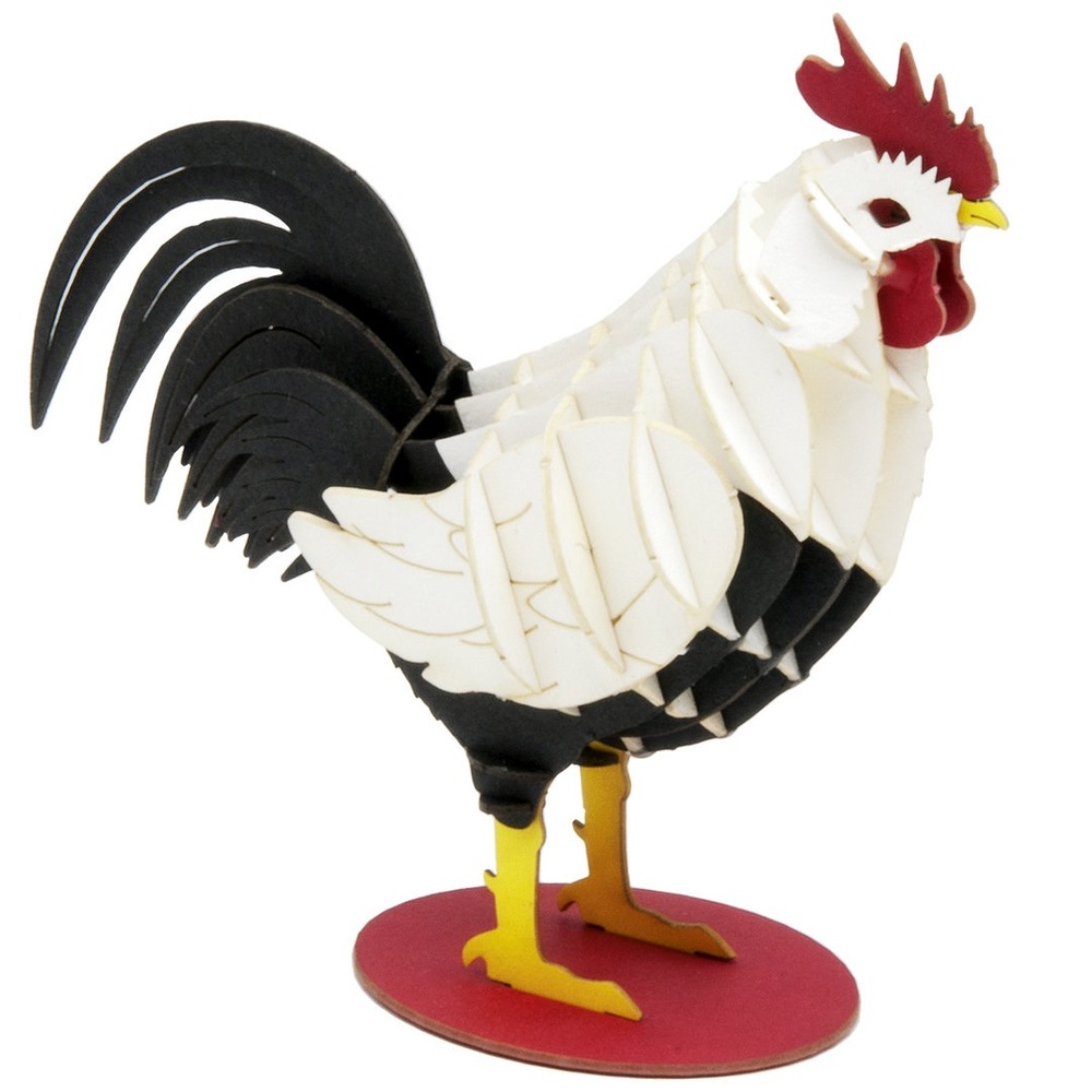 Maquette 3d en papier coq
