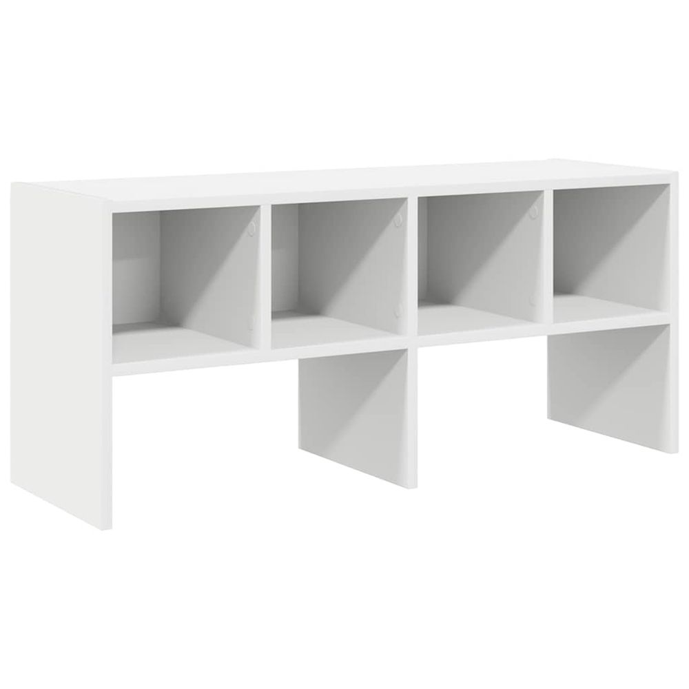 Étagère à chaussures empilable blanc 89,5x30x40 cm