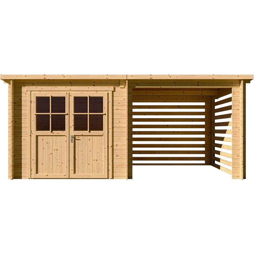 Abri de jardin bois avec appentis 