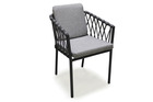 Pilat - fauteuil en aluminium et corde gris anthracite