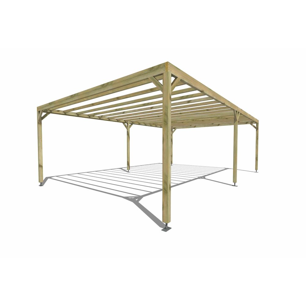 Pergola bois • 8m x 5m • indépendante • sens profondeur • livraison comprise