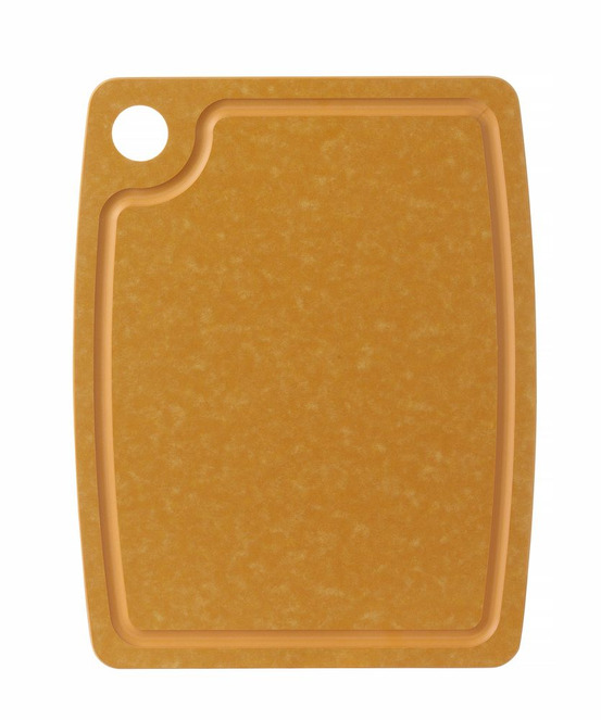 Planche à découper en fibre de bois 370x275x(h)6mm avec trou - hendi