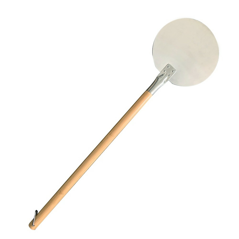 Pelle à tourner pour pizza - manche long en bambou et inox - l.89 x p.23 cm