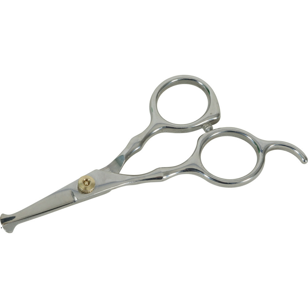 Ciseaux droits de finition à bout rond 12 cm en acier inoxydable pour chien