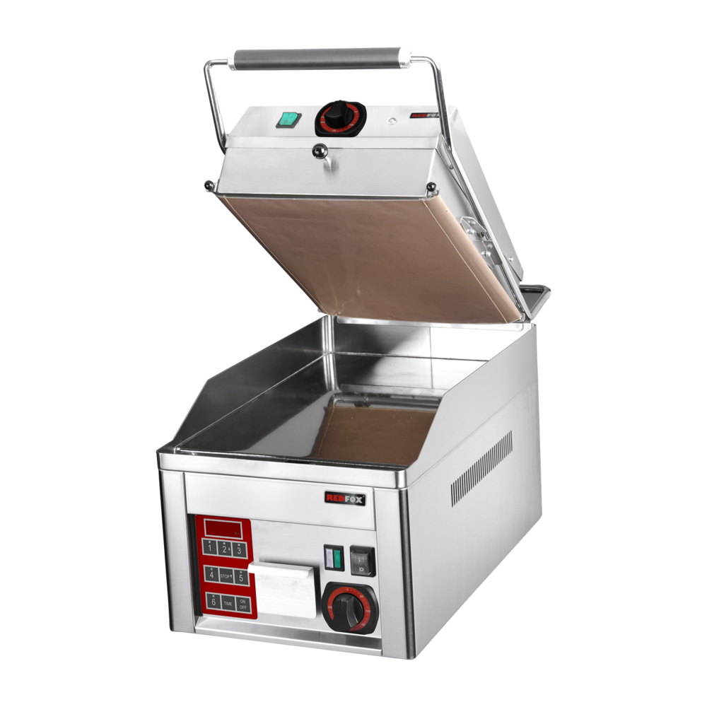 Steak gril électrique avec un minuteur numérique et plaque de contact supérieure 32x48 top - fthc 30 ed + kd 30 t - redfox